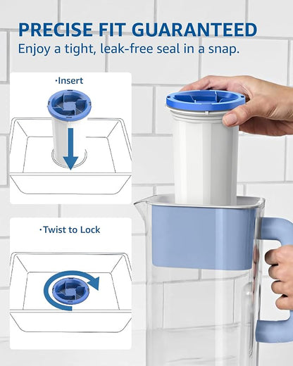 Replacement for ZEROF01 New Culligan Pitcher and dispenser, 3 Pack | Five-Stage Filter System, Effectively Reducing Lead, PFAS, Mercury, Chromium & Contaminants by Sensiblopt