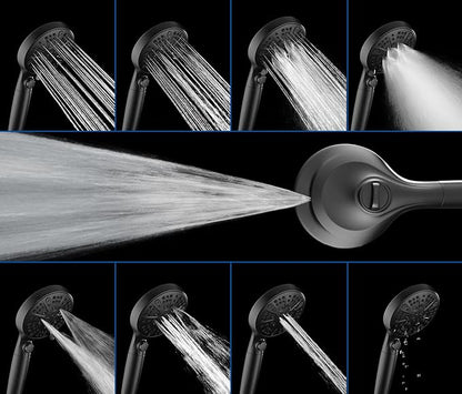 INAVAMZ Black Shower Heads with Handheld Spray Combo 2.5GPM: 10” Rainfall Shower Head & Detachable Shower Head, 9 Spray Settings Handheld Shower Head with ON/OFF Switch and 15-Stage Filter