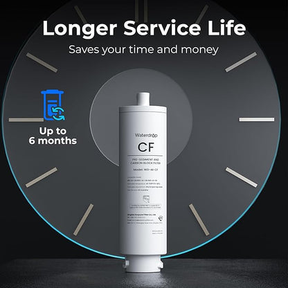 Waterdrop 𝐀𝟏-𝐂𝐅 Filter, Replacement for Waterdrop 𝐀𝟏 Countertop Reverse Osmosis Hot and Cold water Dispenser, 6-month Lifetime
