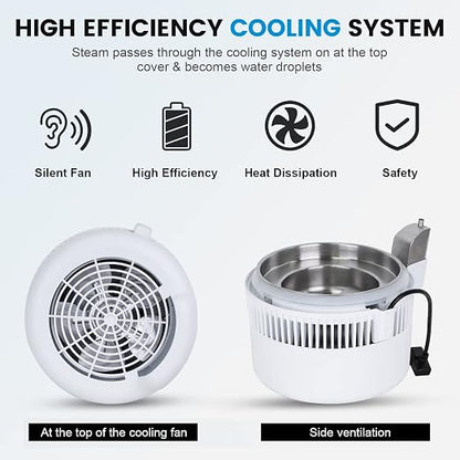 DC HOUSE 1 Gallon Water Distiller Machine, 750W Distilling Pure Water for Home Countertop Table Desktop, 4L Distilled Water Making Machine to Make Clean Water for Home