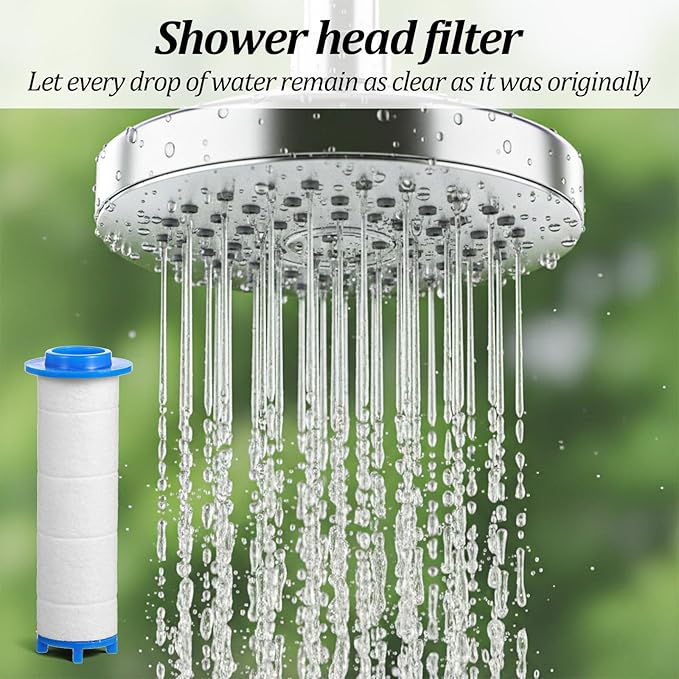 10PCS Shower Head Filters, 2.76x0.95in Showerhead Filters PP Cotton Replacement Cartridge for Various Specifications of Shower Heads