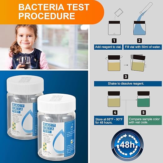 AAwipes Drinking Water Test Strips 150 + 2 Bacteria Tester Kits, Complete Testing Kit for Home, Well, Tap, City, Flood Water (K03-150)