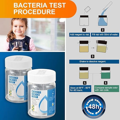 AAwipes Drinking Water Test Strips 150 + 2 Bacteria Tester Kits, Complete Testing Kit for Home, Well, Tap, City, Flood Water (K03-150)