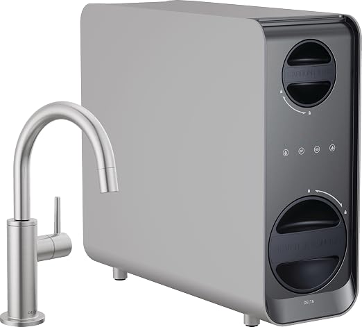Delta Faucet Clarifi Under Sink Reverse Osmosis Water Filter System with Arctic Stainless Beverage Dispenser Faucet