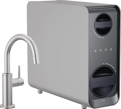 Delta Faucet Clarifi Under Sink Reverse Osmosis Water Filter System with Arctic Stainless Beverage Dispenser Faucet