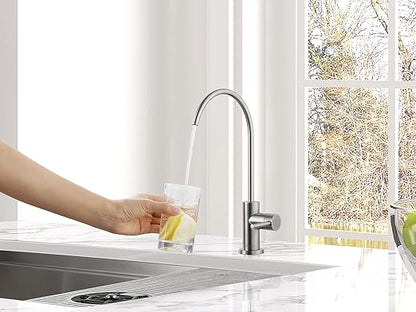AguaStella AS09SS Stainless Steel Kitchen Water Filter Faucet RO Faucet for Most Reverse Osmosis Units or Water Filtration System in Non-Air Gap