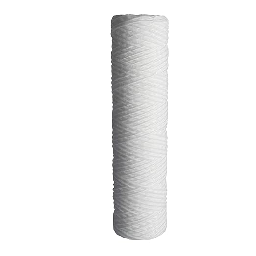String Wound Sediment Water Filter Cartridge Standard 2.5x10" 10 Micron 25 Pack