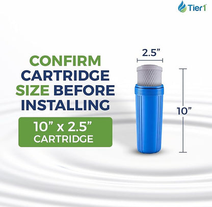 Tier1 10 Micron 10 x 2.5 Water Filter | Whole House Carbon Block Water Filter Replacement Cartridge | Compatible with Pentek EPM-10, 155634-43, EP-10, CB-25-1010 | 2.5 x 10 Water Filter