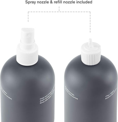 Boundless Audio Record Cleaning Solution - 17oz Extra Large Vinyl Record Cleaner Fluid Spray Bottle & Refill Nozzle