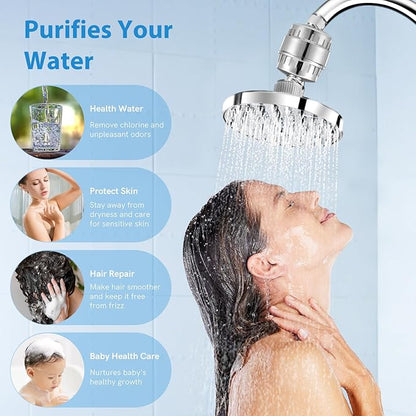 4 Pack Shower Filter Replacement Cartridge 20 Stage,High Output SF100, SF220 Shower Filters For Hard Water,Universal Cartridge,Waters Purifier, Shower Water Softener,filtro para ducha de baño