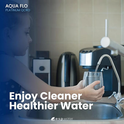 Genuine Aqua Flo Platinum QCRO RO Filter Kit with 50 GPD Membrane and Cartridges | 4-Stage Filtration, Easy Install, Contaminant Reduction, Improved Taste, Cost-Effective Water Solution | Genuine 4-stage replacement set: 50 GPD membrane plus 3 cartridg...