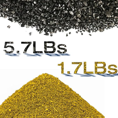 H&G Lifestyles KDF 55 Activated Granular Carbon Filter Media,Refill for RV Water Filter,Remove Heavy Metal Chlorine Odor Improve Water Taste,Water Filtration Replacement