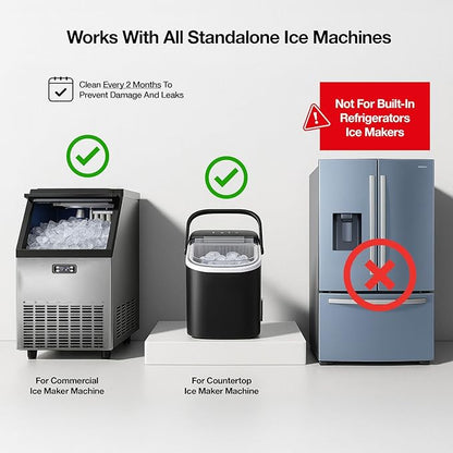 Ice Machine Cleaner and Descaler 32 oz | Ice Maker Cleaner for All Brands; Opal, Scotsman, Manitowoc, Affresh, etc. Countertop Icemaker Cleaners Solution | Icemaker Cleaners and Descaler 100% Active!