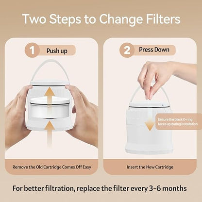 JDO Bath Filter for Tub Faucet - 3000 Gallon Bathtub Water Filter, Hard Water Softener to Remove Chlorine and Heavy Metals, White