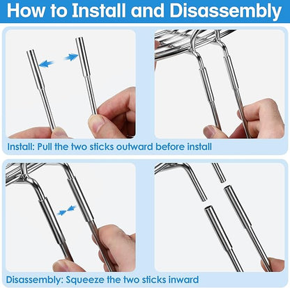 Dreyoo Water Filter Stand 8" Tall by 9" Wide Compatible with Berkey Water Filter System Countertop, Detachable Stainless Steel Stand for Most Medium Gravity Fed Drinking Fountain