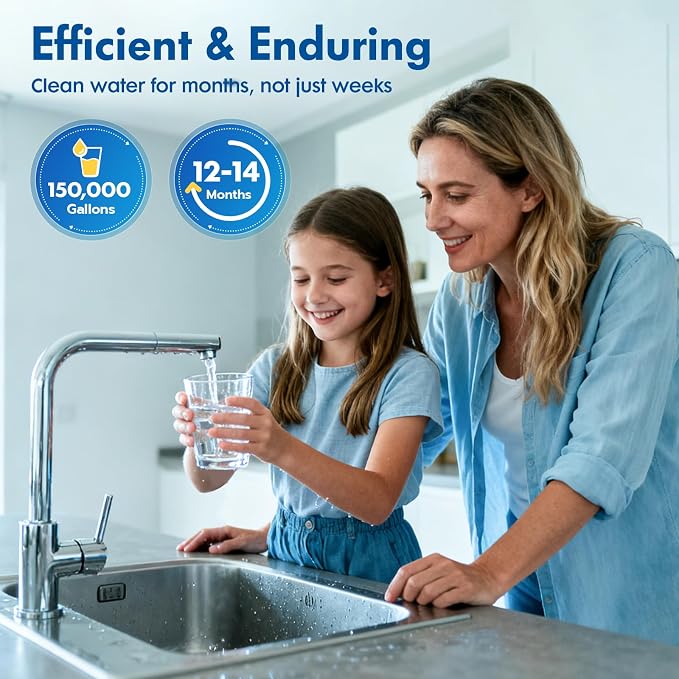 Whole House Water Filter Replacement Cartridge, 0.5 Micron Fits 10" x 2.5" Housing for Home Water Filteration System, Softener Cartridge Effective Reduces Hardness & Scale, Softens Water,2 Year Supply