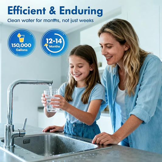 Whole House Water Filter Replacement Cartridge, 0.5 Micron Fits 10" x 2.5" Housing for Home Water Filteration System, Softener Cartridge Effective Reduces Hardness & Scale, Softens Water,2 Year Supply