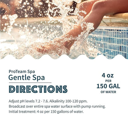 ProTeam Gentle Spa Hot Tub Water Softener & Conditioner — Softens Hard Water, Prevents Scum Lines & Skin Irritation, Borate pH Stabilizer — Fresh Scent, 1.5 lb + SplashWiz Care e-Book