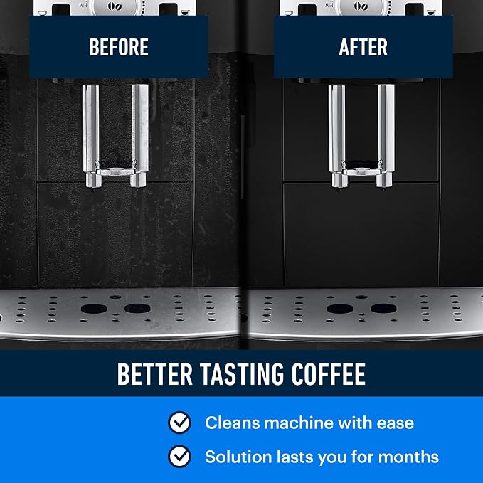 Essential Values Descaling Solution Compatible with De Longhi - Coffee Descaler - Coffee Maker Cleaner - Kettle, Espresso Machine Cleaning - 12 Month Supply 2-Pack