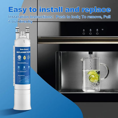Water Filter Replacement Compatible with Frigidaire FPPWFU01, FPPWFU01, PurePour PWF-1, PureAdvantage PWF-1 Water Filter and PureAir Ultra II PAULTRA2 Air Filter Combo (3+3)
