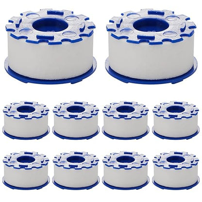 10 Pack Sink Water Faucet Filter Cartridge Replacements, Faucet Water Filter Replacements for Faucet Kitchen Bathroom Sink Filter Removes Chlorine Fluoride Heavy Metals Hard Water