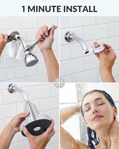 SANYCASA Filtered Shower Head for Hard Water, Removes Chlorine & Heavy Metals, KDF-55 Filter for Healthier Hair & Skin, Protects Colored Hair, High Pressure, Dermatologist Recommended(CP)