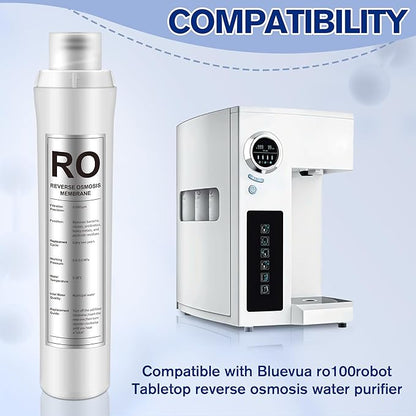 1 Pack RO Water Filter Replacement Compatible with Bluevua RO100ROPOT, 1 RO Water Filters, Improved Drink Quality, Easy to Replace for Household Daily Use Drinking