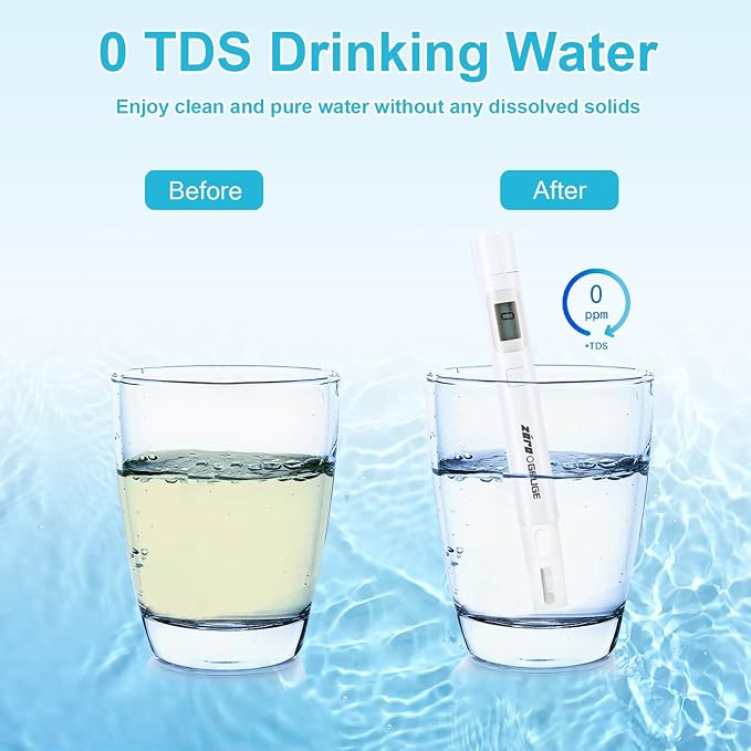 VIPHASES 6-Stage 0 TDS Water Filter Cartridge for Zero Pitchers, 1-Pack | 99.99% impurity removal. High-efficiency 1-pack replacement refills fit ZR-001, ZR-017, ZR-004, and more.