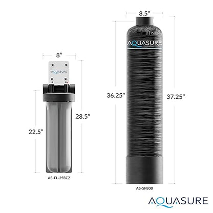 Aquasure Serene Lite Whole House Salt-Free Water Conditioning Descaler System with Triple Purpose Pre-Treatment Filter (800,000 Gallons Salt-Free System)
