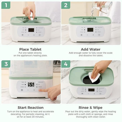 Momcozy Official Descaling Tablets, Compatible KleanPal Pro Baby Bottle Washer, Descaler for Milk & Limescale Removal, 30 Count
