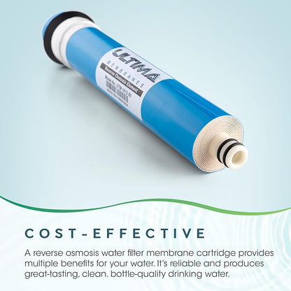 Ultima 4-Stage Reverse Osmosis Universal Under Sink Water Filter Replacement Cartidges with 50 GPD Reverse-Osmosis Membrane and 1 Quick Connect Post Filter