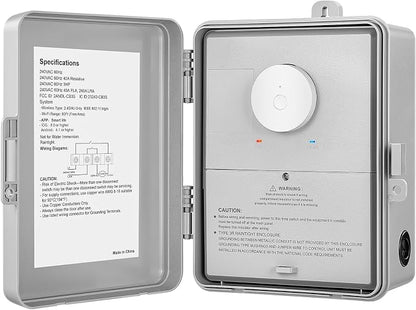 SURAIELEC WiFi Pool Timer, 40 AMP 240V 3HP, Heavy Duty Outdoor Indoor Smart Timer for Pool Pump, Spa, Pool Light, Water Pump, 240 Volt Pool Equipment Controller for Up to 3HP Devices