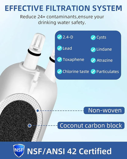 Edr3rxd1 Water Filter Replacement For Everydrop Filter 3, 4396841, Compatible With Whirlpool Ice and Water Fridge Filter 3, whr3rxd1, kad3rxd1, 9083, 9030, 460-9083, WD-F08, SE004, 3 Pack SETFEEL