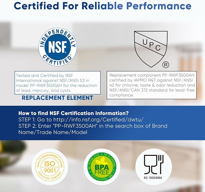 PUREPLUS LT800P NSF/ANSI 53&42 Certified Replacement for LG ADQ73613401, Kenmore 469490, 9490, ADQ73613402, ADQ736134, LSXS26326S LMXC23746S, LT120F