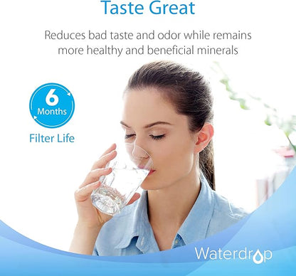 Waterdrop AP117 Whole House Water Filter, Replacement for 3M® Aqua-Pure AP117 Drinking Water System, Whirlpool® WHKF-GAC for Chlorine, Dirt and Rust Reduction, Pack of 4