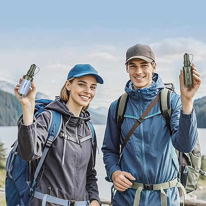 2 Pack Timain Portable Personal Water Filter Straw,Water Purifier Survival for Emergency Preparedness,Outdoor Activities,Travel,Camping, Hiking,Fishing,Hunting.