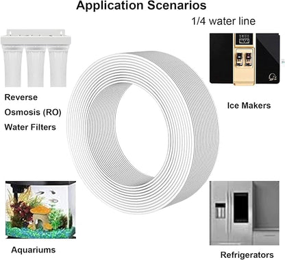 10-Pack Adhesive RO Tubing Holder Clips - for 3/8 Inch Water Filter Tube, Cable Management Mounts for Reverse Osmosis System, Refrigerator, Under Sink Organization (3/8 inch RO Tubing Mounting Clips)