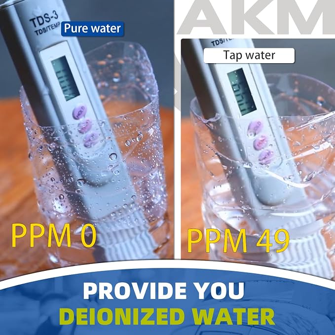 AKM Spotless Water System for car wash,Pre-Filled with DI Resin, with Bypass, DI Water System,Garden Hose Quick Connector, Deionized Water System for RV, Vehicles, Motorcycles, Bikes, Boats, No Spots