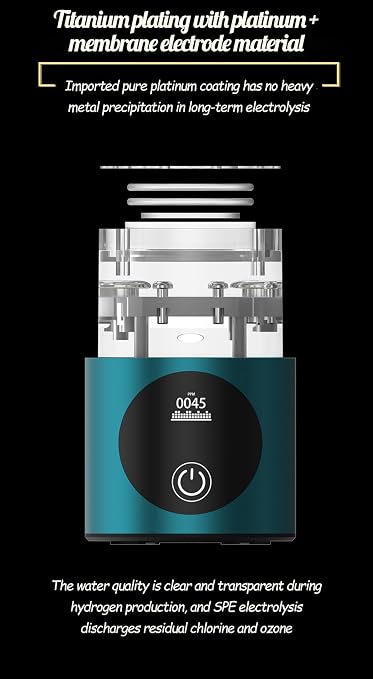 Hydrogen Water Bottle Generator, Outdoor Portable Hydrogen Rich Health Cup, Rechargeable Hydrogen Bottle, Hydrogen Water Ionizer Machine for Home Office Exercise Travel