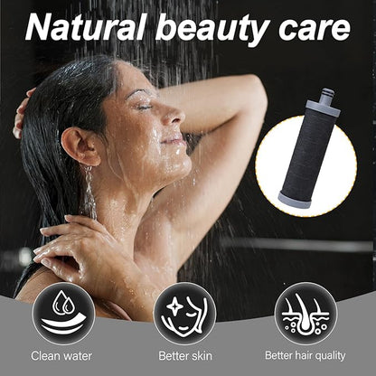 Carbon Shower Filter Cartridge 1PCS, Compatible with Shower Filter System, Reduces Chlorine, Heavy Metals & Impurities