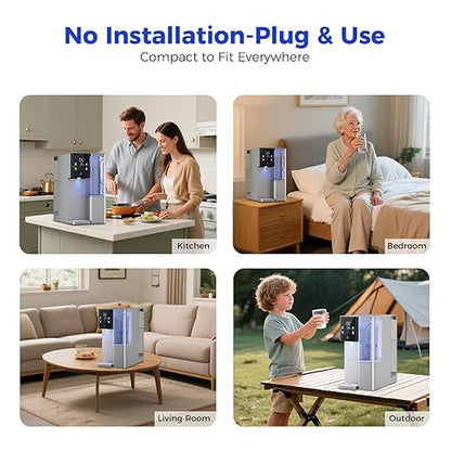 CT910G Countertop Reverse Osmosis Water Filter System, 7-Stage RO Water Filtration System, 528 Gallons Water Purifier, 3:1 Pure to Drain, NSF 372,42,58, Reduce TDS PFAS, No Installation