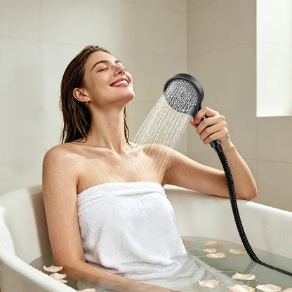 Filtered Shower Head with Handheld, 3 Modes Shower Head for home (Black) | Filtered Shower Head with Handheld, 3 Mode Water Softener High Pressure Shower Head with Filter for Bathroom Hotel Apartment