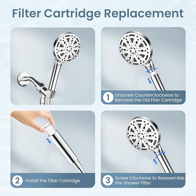 2 Pack Replacement Filters for FunnyAir Handheld Shower Head, 20 Stage Replacement Filters for Hard Water Remove Chlorine and Harmful Substances, Fit for All FunnyAir Filtered Shower Head