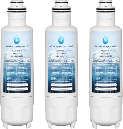 HX2019F-A HX2019FR-A Water Filter Replacement, Compatible With Hisense HRM260N6TSE, HRFD560SW, HRCD585BW, HRFD634BW, HRCD650BW, HRCD586TBWB and Mora MRM260N6TSE 3 Pack