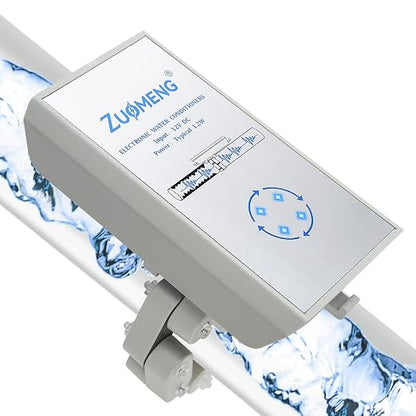 Electronic Water Descaler, Zuomeng Whole House Descaler with High Efficiency in Dissolving Scale for 5000-10000 sq ft Homes, 2” Pipes, Water Softener Alternative, No Chemicals, Salt or Filters