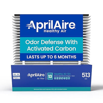 AprilAire 513CBN Replacement Filter for AprilAire Whole House Air Purifiers - MERV 13 with Carbon, Healthy Home Allergy + Odor Reduction, 31x28x4 Air Filter (Pack of 1)