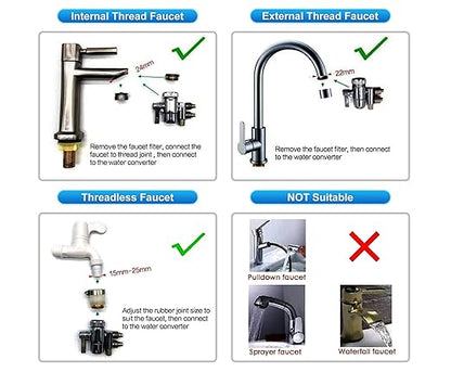 Alkaline Water Ionizer Machine for Home, 11 Titanium Plates pH 4.0-10.5 Up to -600mV ORP 10000 Liter Filter Life Acidic Water for Cleaning Countertop with Auto-Cleaning
