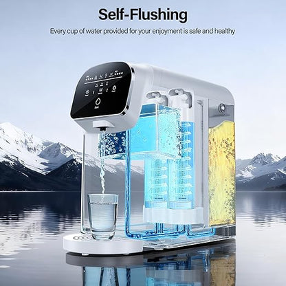 Aigerri Portable Countertop Reverse Osmosis Water Filter with UV, 5-Stage RO Filtration System, No Installation Needed, 5:1 Pure to Drain Ratio, Compact Water Purifier for Home, Office & RV