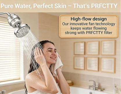 25-Stage Shower Filter with Enhanced KDF, Reduces Scale Buildup, Revitalizes Hair, Skin & Nails. Softens Hard Water, Removes 99% Lead, Chlorine, Fluoride & Harmful Chemicals. High-Output Flow, Chrome