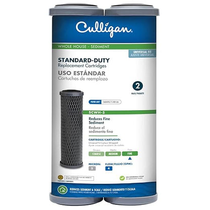 Culligan Whole House Water Filtration System Bundle with Replacement Cartridges (2-Pack)